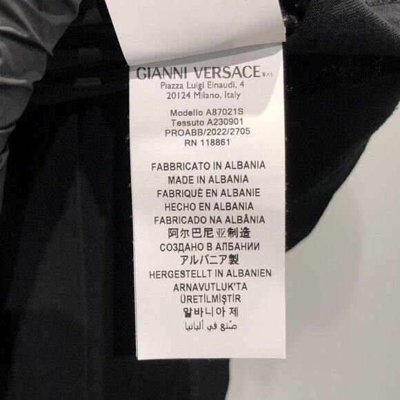 Versace Black Tee with Gold Lettering - Picture 6 of 9